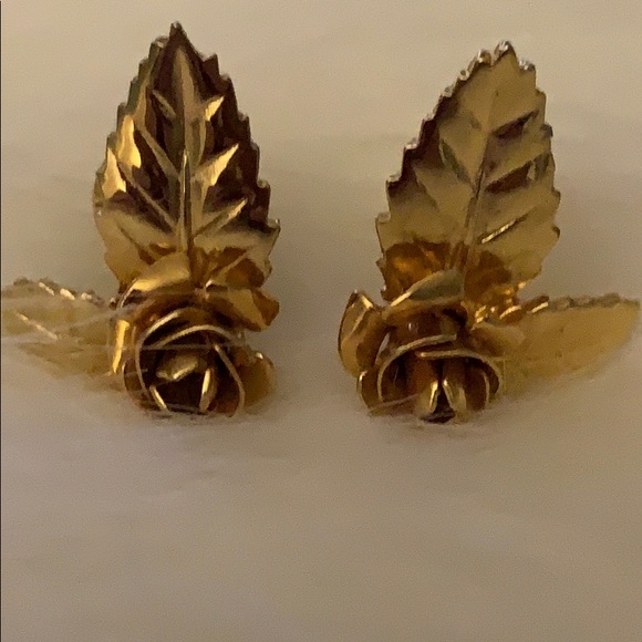 Vintage Jewelry - Bundle 4 for $25- VTG Two Tone Gold Rose Earrings